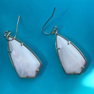 White Kendra Scott earrings